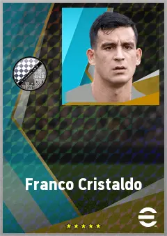 Franco Cristaldo eFootball 2026 player card, 72 OVR AMF