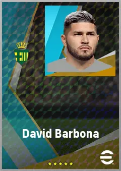 David Barbona eFootball 2026 player card, 72 OVR AMF