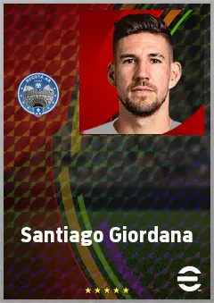 Santiago Giordana eFootball 2026 player card, 68 OVR CF