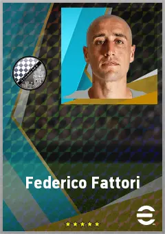 Federico Fattori eFootball 2026 player card, 75 OVR DMF