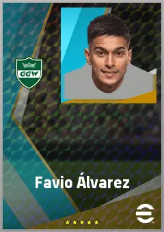 Favio Álvarez eFootball 2026 player card, 70 OVR AMF