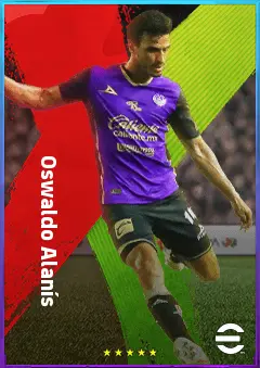 Oswaldo Alanís eFootball 2026 player card, 75 OVR CB