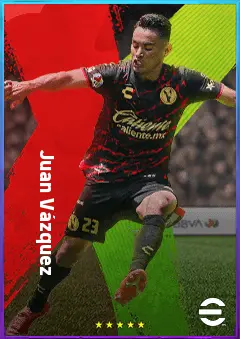 Juan Vázquez eFootball 2026 player card, 74 OVR DMF