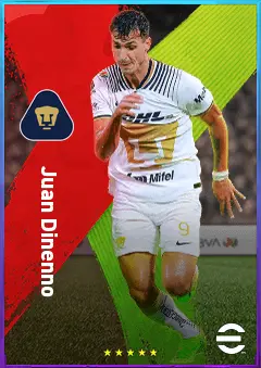 Juan Dinenno eFootball 2026 player card, 78 OVR CF