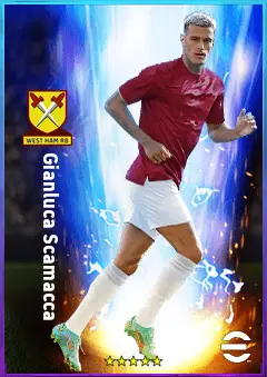 Gianluca Scamacca eFootball 2026 player card, 81 OVR CF
