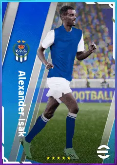 Alexander Isak eFootball 2026 player card, 82 OVR CF