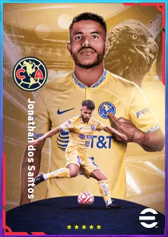 Jonathan dos Santos eFootball 2026 player card, 76 OVR CMF