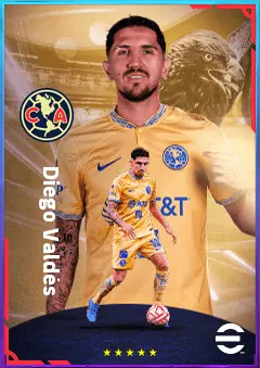 Diego Valdés eFootball 2026 player card, 78 OVR AMF