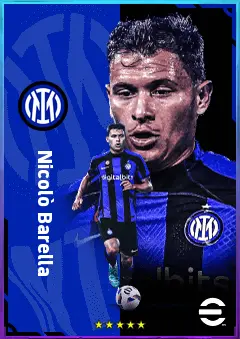 Nicolò Barella eFootball 2026 player card, 85 OVR CMF