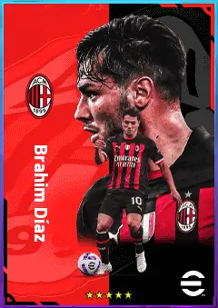 Brahim Díaz eFootball 2026 player card, 80 OVR AMF
