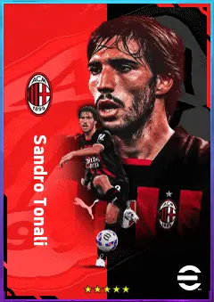 Sandro Tonali eFootball 2026 player card, 83 OVR DMF