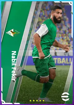 Nabil Fekir eFootball 2026 player card, 83 OVR AMF