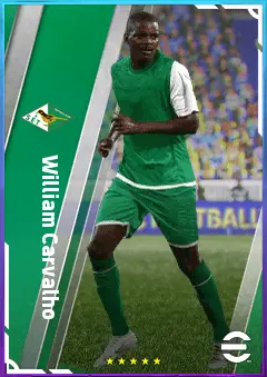 William Carvalho eFootball 2026 player card, 80 OVR DMF