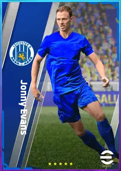 Jonny Evans eFootball 2026 player card, 80 OVR CB