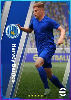 Harvey Barnes eFootball 2026 player card, 81 OVR LMF