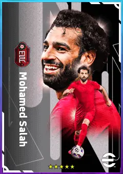 Mohamed Salah eFootball 2026 player card, 88 OVR RWF
