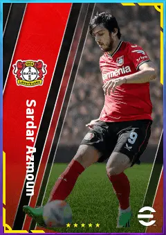 Sardar Azmoun eFootball 2026 player card, 81 OVR CF