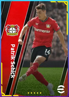 Patrik Schick eFootball 2026 player card, 82 OVR CF