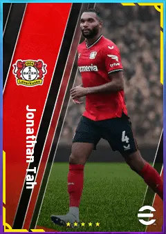 Jonathan Tah eFootball 2026 player card, 82 OVR CB