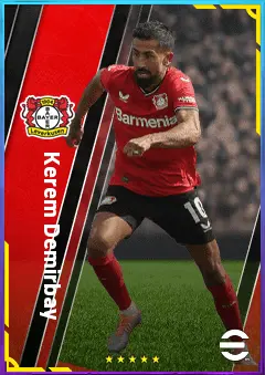 Kerem Demirbay eFootball 2026 player card, 80 OVR CMF