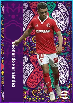 Leonardo Fernández eFootball 2026 player card, 77 OVR AMF