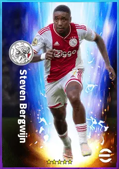 Steven Bergwijn eFootball 2026 player card, 80 OVR LWF
