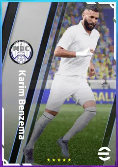 Karim Benzema eFootball 2026 player card, 87 OVR CF