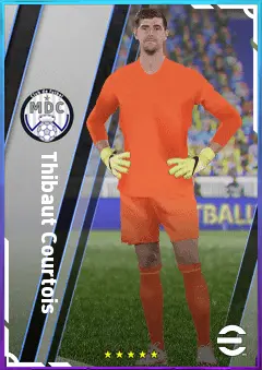 Thibaut Courtois eFootball 2026 player card, 87 OVR GK
