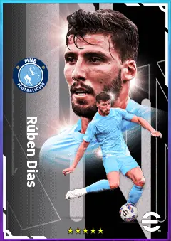Rúben Dias eFootball 2026 player card, 86 OVR CB