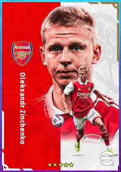 Oleksandr Zinchenko eFootball 2026 player card, 81 OVR LB