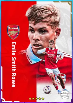 Emile Smith Rowe eFootball 2026 player card, 82 OVR LMF