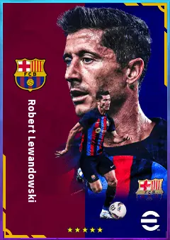 Robert Lewandowski eFootball 2026 player card, 87 OVR CF