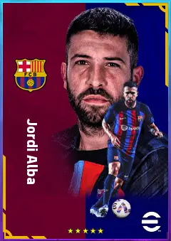 Jordi Alba eFootball 2026 player card, 83 OVR LB