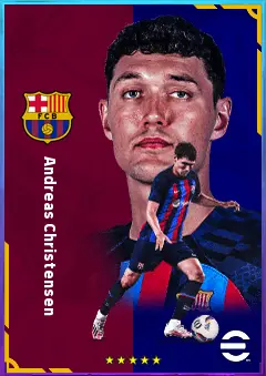 Andreas Christensen eFootball 2026 player card, 82 OVR CB