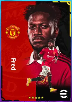 Fred eFootball 2026 player card, 80 OVR CMF