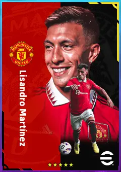 Lisandro Martínez eFootball 2026 player card, 81 OVR CB