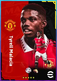 Tyrell Malacia eFootball 2026 player card, 78 OVR LB