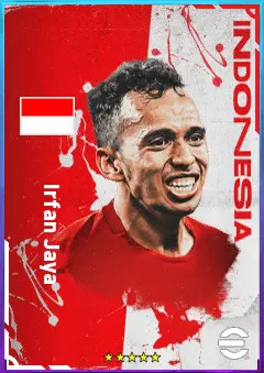 Irfan Jaya eFootball 2026 player card, 69 OVR RWF