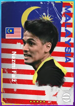 Nazmi Faiz eFootball 2026 player card, 68 OVR CMF