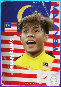 Syafiq Ahmad eFootball 2026 player card, 68 OVR CF