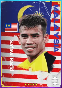 Safawi Rasid eFootball 2026 player card, 70 OVR RWF