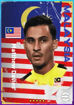 Matthew Davies eFootball 2026 player card, 72 OVR RB