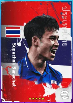 Supachok Sarachat eFootball 2026 player card, 72 OVR AMF