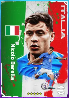 Nicolò Barella eFootball 2026 player card, 85 OVR CMF