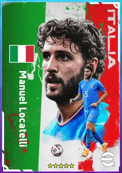 Manuel Locatelli eFootball 2026 player card, 83 OVR DMF