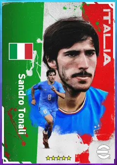 Sandro Tonali eFootball 2026 player card, 83 OVR DMF