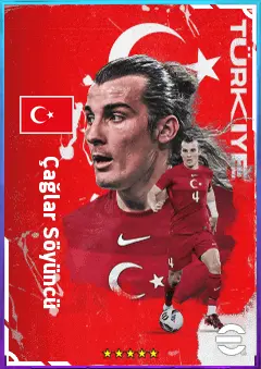 Çağlar Söyüncü eFootball 2026 player card, 80 OVR CB