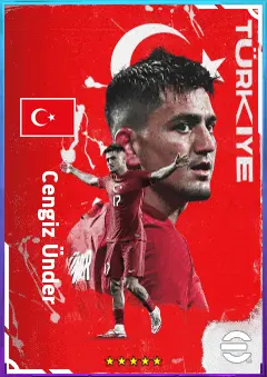 Cengiz Ünder eFootball 2026 player card, 80 OVR RWF