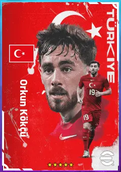 Orkun Kökçü eFootball 2026 player card, 79 OVR CMF
