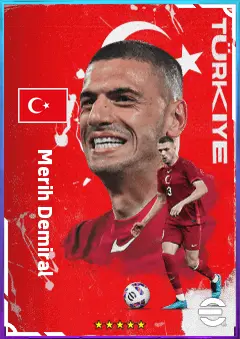 Merih Demiral eFootball 2026 player card, 82 OVR CB